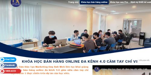 Hình minh họa: Khóa học online Duy Anh web