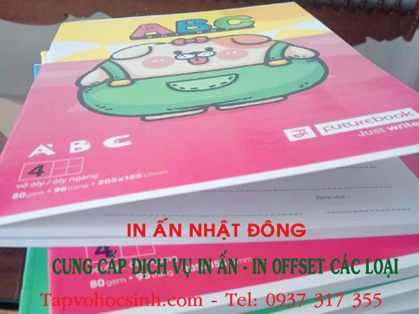 quy trình thiết kế in vở theo yêu cầu Tphcm