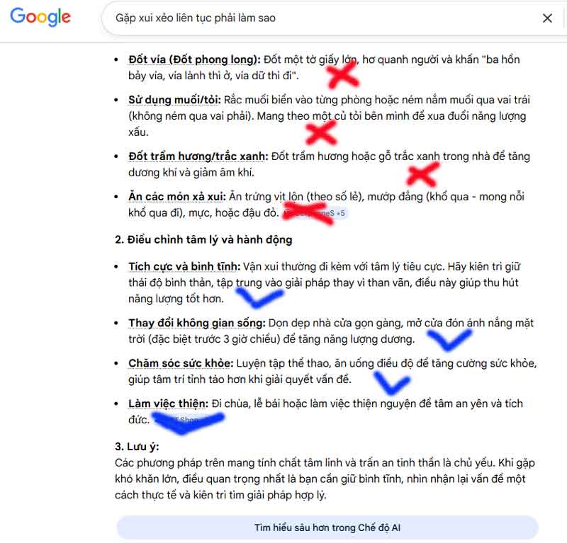 Gợi ý 7 cách hóa giải cực nhạy: Gặp xui xẻo liên tục phải làm sao cho đúng? 2 Ảnh minh hoạ gợi ý hoá giải vận xui theo tổng hợp từ AI của Google
